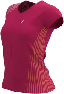 Compressport Koszulka biegowa damska PERFORMANCE SS T-SHIRT różowa - Bielizna sportowa damska - miniaturka - grafika 8
