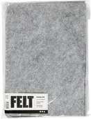 Dekoratorstwo - Creativ Company A S Filc A4, 10 arkuszy, Szary Melanż - miniaturka - grafika 1