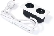 Huby USB - KOLORENO Gniazdo Doblatowe Moduł Aluminium 2x230V Białe GD2X230V BIAŁY - miniaturka - grafika 1