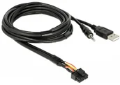 Inne akcesoria audio-wideo - Delock 85718 cable gender changer USB Type-A + 3.5 mm 4 pin Czarny, Kabel - miniaturka - grafika 1