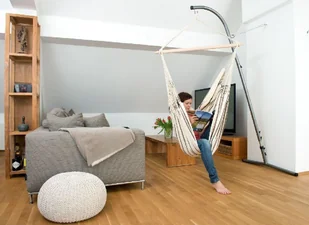 Amazonas Stojak do fotela hamakowego AMAZONAS Palmera, srebrny - Pozostałe meble ogrodowe - miniaturka - grafika 20