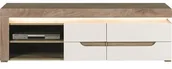 Szafki RTV - BogFran Szafka RTV IRMA IM-2 Dąb + biały - miniaturka - grafika 1