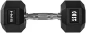 Hantle i ciężarki - HMS Hantla stalowa gumowana Hex Pro 12 kg - 28094-uniw - miniaturka - grafika 1