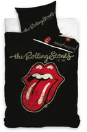Pościel - Tip Trade Pościel bawełniana Roling Stones black, 140x200 cm, 70 x 90 cm - miniaturka - grafika 1