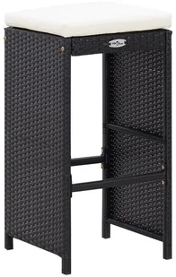 vidaXL 9-cz zestaw ogrodowych mebli barowych ratan PE czarny 49569 - Pozostałe meble ogrodowe - miniaturka - grafika 6