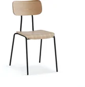 Krzesła - AJ Produkty Krzesło do stołówki RENO, jesion - miniaturka - grafika 1