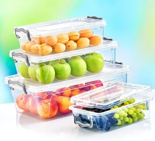 Orion Pojemnik do żywności z pokrywką zestaw komplet pojemników 3 sztuki 126022 - Pojemniki kuchenne - miniaturka - grafika 6