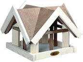 Klatki i wyposażenie dla ptaków - Luxus-Vogelhaus Luksusowy domek dla ptaków w stylu Antique finish (skratcht) z lazurowanego drewna sosnowego, Shabby Landhaus, brązowy/biały - miniaturka - grafika 1