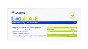 Ziołolek LINOVIT krem ochronny z witaminą A+E 50 g - Kremy do twarzy - miniaturka - grafika 3