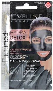Eveline Facemed+ Hydra Detox 7ml Maska węglowa 8w1 oczyszczająco-nawilżająca - Pozostałe kosmetyki - miniaturka - grafika 2