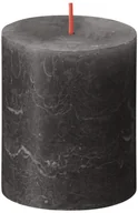 Świece - Bolsius Świeca pieńkowa Rustic Shine ciemnoszara wys. 8 cm - miniaturka - grafika 1
