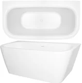 Wanny - Novoterm Wanna wolnostojąca przyścienna 150x75x58 cm/230 L z ,biała połysk MONA 150 - miniaturka - grafika 1