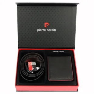 Pierre Cardin Męski zestaw prezentowy portfel pasek skórzany - Paski - miniaturka - grafika 2