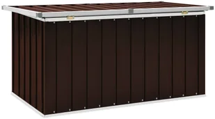 vidaXL Skrzynia ogrodowa do przechowywania, brązowa, 129x67x65 cm vidaXL - Skrzynie ogrodowe - miniaturka - grafika 6