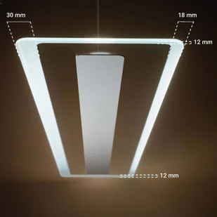 Linea Light Lampa wisząca LED Antille, szkło, prostokąt, biała - Lampy sufitowe - miniaturka - grafika 3