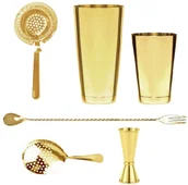 Pozostałe akcesoria barmańskie - BAREQ Set barmański złoty BPR-103 - miniaturka - grafika 1