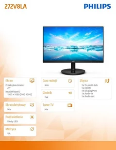 Philips 272V8LA/00 Czarny - Monitory - miniaturka - grafika 6
