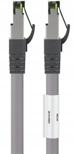 Kabel Lan Patchcord Cat 8.1 S/ftp szary 15m - Patchcordy - miniaturka - grafika 4