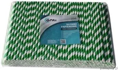 Słomki do napojów - ContiPack Słomka z papieru w paski zielona 6 x 197 mm 250 szt 488 - miniaturka - grafika 1