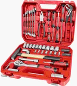 Zestawy narzędziowe - EXTOL PREMIUM Zestaw narzędzi 55szt, 1/4" a 1/2", 121056N1 - miniaturka - grafika 1