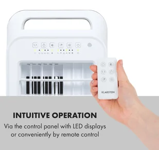 Klarstein Klarstein Cooler Rush, wentylator/chłodnica powietrza, 5,5 l, 45 W, pilot, 5 x pakiet lodowy ACO4-CoolerRushW - Klimatory - miniaturka - grafika 9