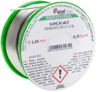 Akcesoria do lutowania - Cynel Spoiwo lutownicze bezołowiowe 1 5 mm 250 g CU1-SW26-15250 - miniaturka - grafika 1