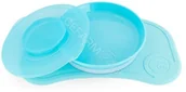 Sztućce dla dzieci - Twistshake mata Click-Mat Mini + talerz z pokrywką 6m+ niebieska - miniaturka - grafika 1