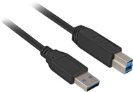 Kable USB - Sharkoon 3m, USB3.0-A/USB3.0-B kabel USB 3.2 Gen 1 (3.1 Gen 1) USB A USB B Czarny - miniaturka - grafika 1