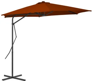 vidaXL Parasol ogrodowy na stalowym słupku, terakota, 300x230 cm vidaXL - Parasole ogrodowe - miniaturka - grafika 3