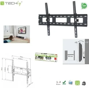Techly Techly Uchwyt ścienny do TV LCD/LED/PDP 23-55 60 kg VESA pochylany czarny (301269) - Inne akcesoria audio-wideo - miniaturka - grafika 3