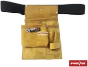 Skrzynki i torby narzędziowe - Reis TORNASK5K - pas monterski skórzany 5 kieszeni. - miniaturka - grafika 1