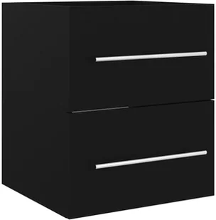 VidaXL Lumarko Szafka pod umywalkę, czarna, 41x38,5x48 cm, płyta wiórowa 804684 VidaXL - Meble łazienkowe - miniaturka - grafika 2