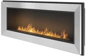 Wkłady kominkowe - Ecofire SIMPLE Fire SIMPLE FIRE FRAME 1200 inox z szybą - miniaturka - grafika 1