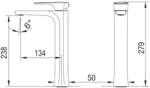 Blue Water Bateria Monaco Chrom MON-BUW.050C - Baterie umywalkowe - miniaturka - grafika 3