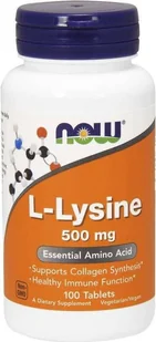Now Foods NOW L-Lysine 500mg 100tabs - Aminokwasy - miniaturka - grafika 2