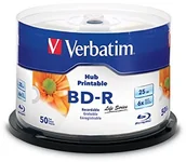 Nośniki danych - Verbatim BD-R Blu-ray 25 GB 6 X Biały inkjet Hub do zadrukowania Cakebox 50 sztuk 98191 - miniaturka - grafika 1