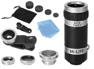 Zestaw Obiektywów Do Smartfonów Tabletów 4W1 M-L - Akcesoria do tabletów i e-booków - miniaturka - grafika 2