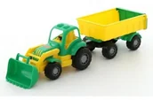 Samochody i pojazdy dla dzieci - POLESIE Poland Osiłek traktor z przyczepą Nr1 i łyżką - miniaturka - grafika 1