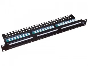 ALANTEC Patch panel UTP z półką czarny PK013 24xRJ-45 kat 5e 19" - Pozostałe akcesoria sieciowe - miniaturka - grafika 2