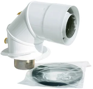 Spiroflex Adapter Ferroli FK6/8KP 60/100-80/125 kolano 90° złączka do kotła SX-T - Kominy i akcesoria - miniaturka - grafika 2