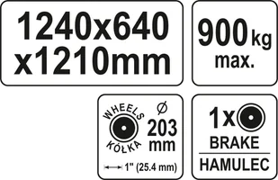 YATO WÓZEK DO TRANSPORTU PŁYT GK YT-37430 - Wózki magazynowe - miniaturka - grafika 8