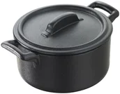 Naczynia żaroodporne - Revol Garnuszek z pokrywką Belle Cuisine Noir, 200 ml, czarny - miniaturka - grafika 1