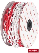 Tablice BHP - R.E.I.S TRAFFIC-CHAIN_6 - Łańcuch z polietylenu BIAŁO CZERWONY - 25 mb. - miniaturka - grafika 1