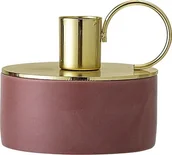 Świeczniki - Bloomingville Świecznik z uchwytem pomarańczowy 22063054 - miniaturka - grafika 1