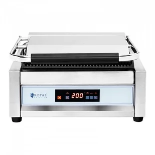 Royal Catering Grill kontaktowy - 2200 W - 10057 - duża płyta - ryflowany 10012043 RC-C301 - Piece, kotły  i płyty grzejne gastronomiczne - miniaturka - grafika 3