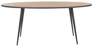 Beliani Stół do jadalni owalny 180 x 90 cm ciemne drewno z czarnym OTTAWA - Stoły - miniaturka - grafika 4