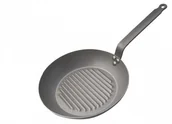 Patelnie - De Buyer Carbone Plus okrągła grillowa 26 cm  D-5530-26 - miniaturka - grafika 1