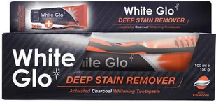 Inny White Glo Charcoal Deep Stain  - Pasta wybielająca (czarna) z aktywnym węglem, 100ml Pas000164 - Pasty do zębów - miniaturka - grafika 4