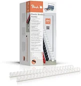 Akcesoria do bindownic - Peach pb416  01 plastikowe począwszy od ofert dla prestiżowych klientów po raporty roczne DIN A4, 16 MM, 145 arkuszy, 100 sztuk, białe PB416-01 - miniaturka - grafika 1