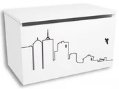 Komody dla dzieci - Biała skrzynia na zabawki mat W6-D97 - miniaturka - grafika 1